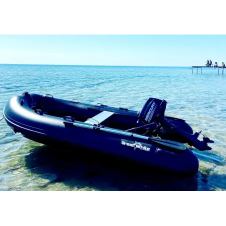 Ribbåt ALU300 Aluminium Enkelskrov & dubbelskrov med förvaring - Greatwhite