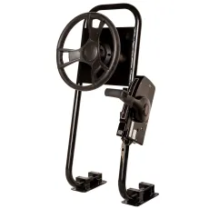 rattstyrning för gummibåtar med aluminiumdurk.