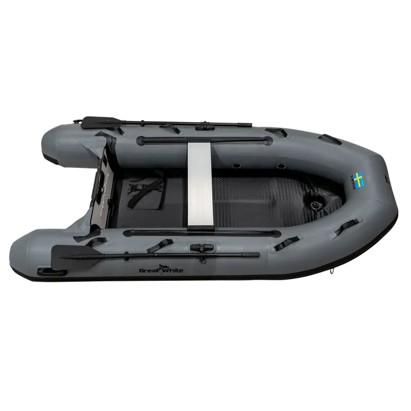 Gummibåt VIB300 med gråa tuber av PVC