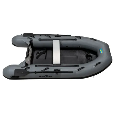 Gummibåt VIB300 med gråa tuber av PVC