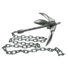 Ankarpaket 4Kg galvaniserat ankare, 2st schackel, 2m kätting och 50m Lina 2