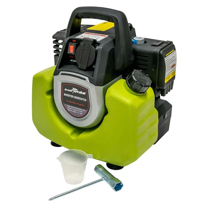 Lätt och stabilt elverk perfekt för camping och friluftsliv.