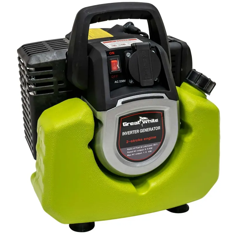 Bärbart Elverk 1000W, ren sinusvåg, 8.5Kg, 4h driftstid