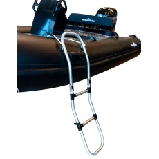 hopfällbar badstege av aluminium till gummibåtar och ribbåtar