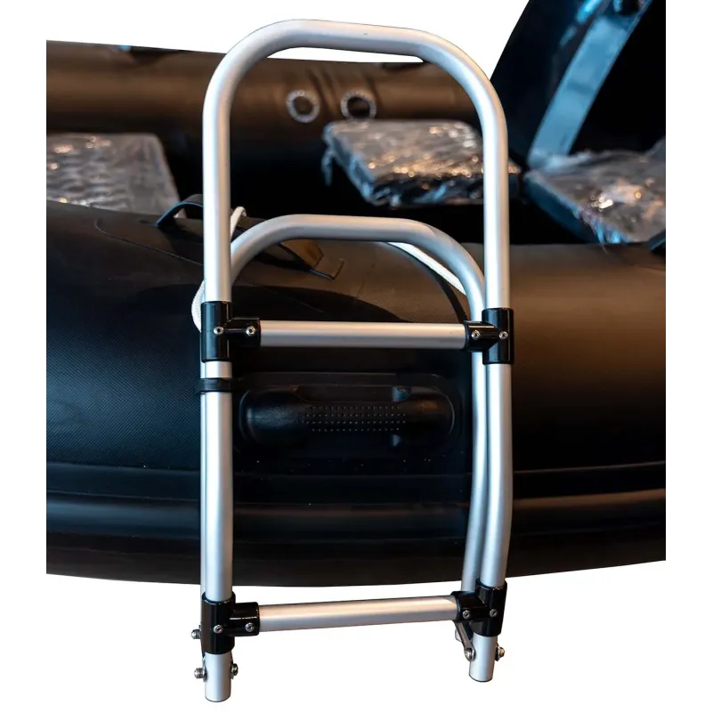 badstege av aluminium till gummibåtar och ribbåtar 3 steg och längd på 1100mm