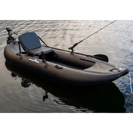 Uppblåsbar fiskekajak med spöhållare och motorfäste