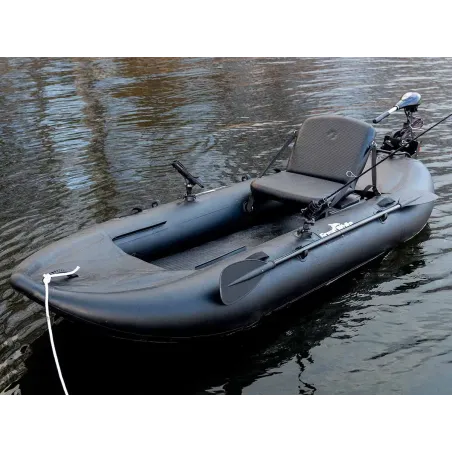 Uppblåsbar fiskekajak med spöhållare och motorfäste