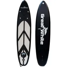 Helsvart paddleboard 15cm tjock och klarar 18 PSI lufttryck.