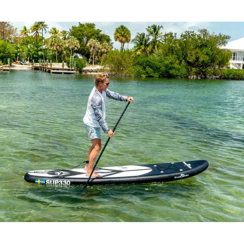 Greatwhite Paddleboard SUP330 BLACK 15cm tjock, 18PSI