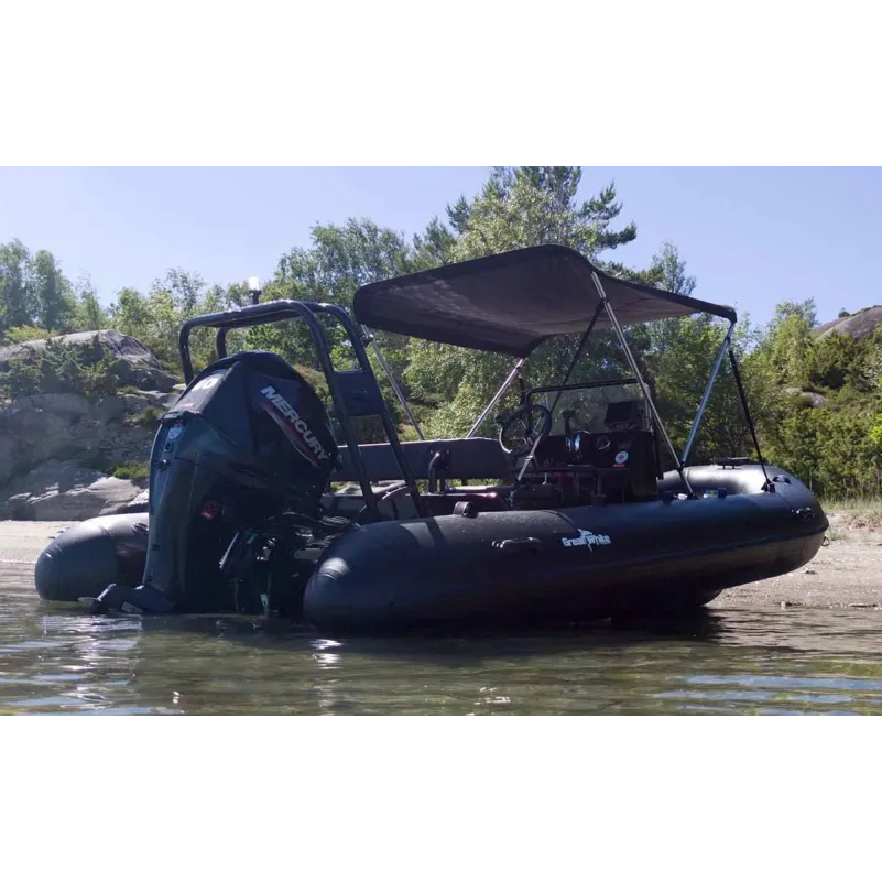 Bimini / Soltak 2 bågar inkl. PVC pads, båtar upp till 5 meter