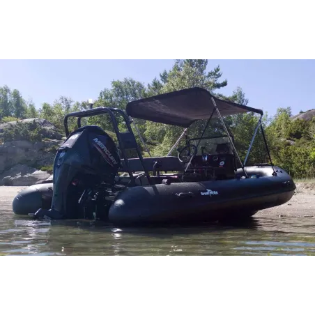 Bimini / Soltak 2 bågar inkl. PVC pads, båtar upp till 5 meter