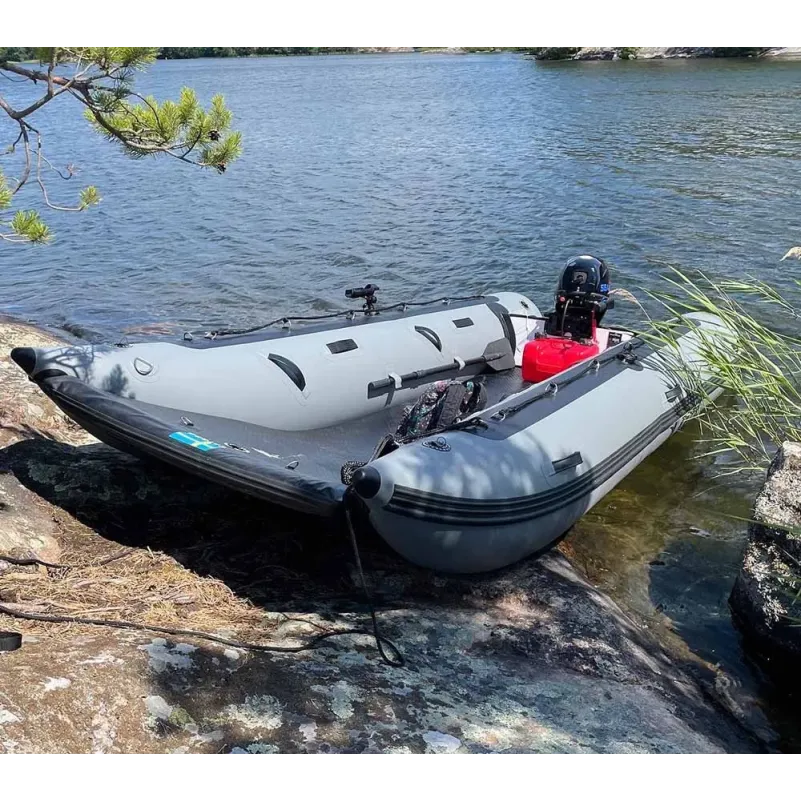 Gummibåt CAT390 uppblåsbar katamaran med öppen för - Greatwhite