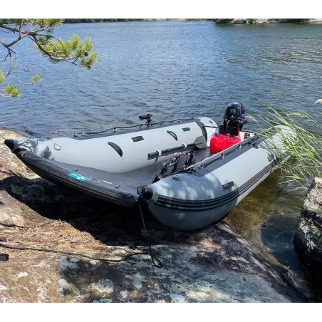 Gummibåt CAT390 uppblåsbar katamaran med öppen för - Greatwhite