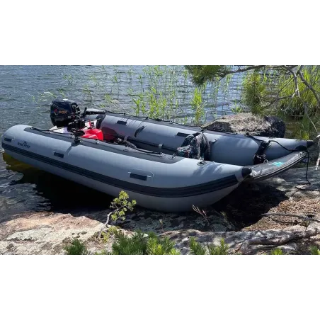 Gummibåt CAT390 uppblåsbar katamaran med öppen för - Greatwhite