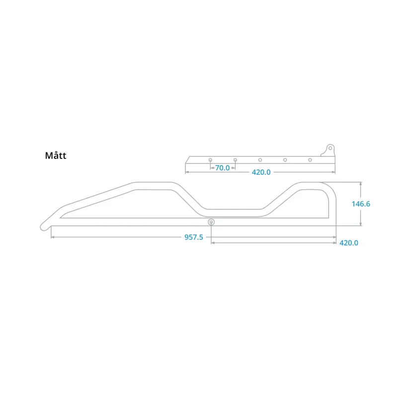 Rostfri Båtlyft för badbrygga 1-par (max 100kg)