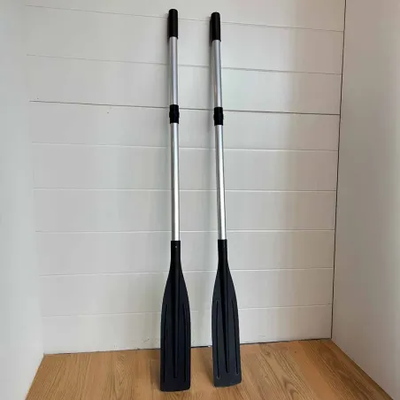 Åror till Gummibåt /Ribbåt 1 par Aluminum svart blad