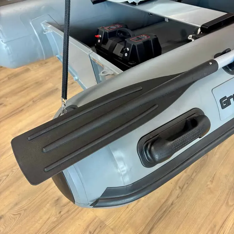 Åror till Gummibåt /Ribbåt 1 par Aluminum svart blad