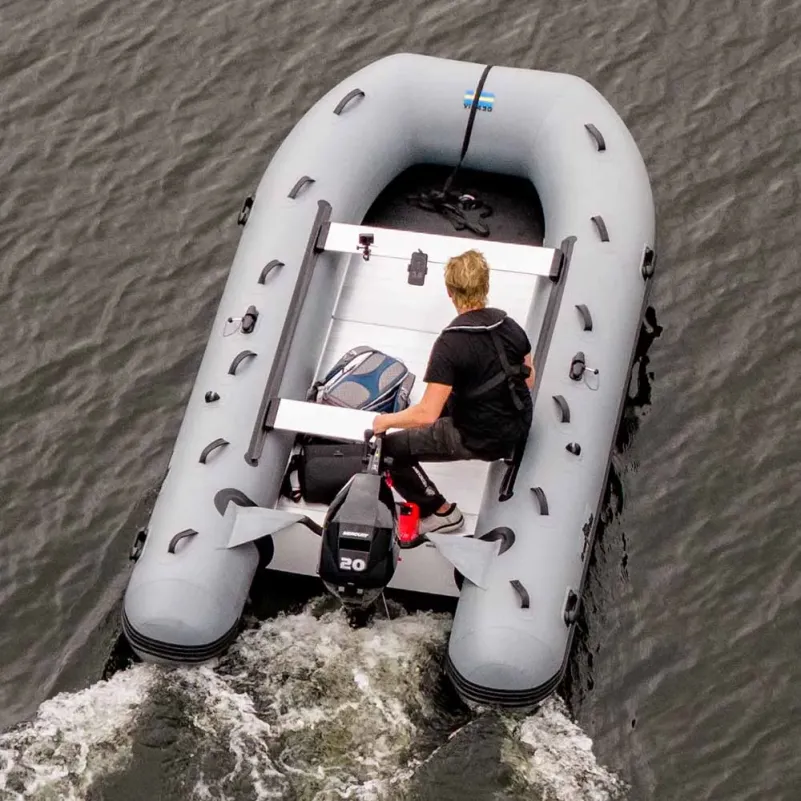 Gummibåt VIB430 uppblåsbar V-köl, aluminiumdurk, Max 20HK