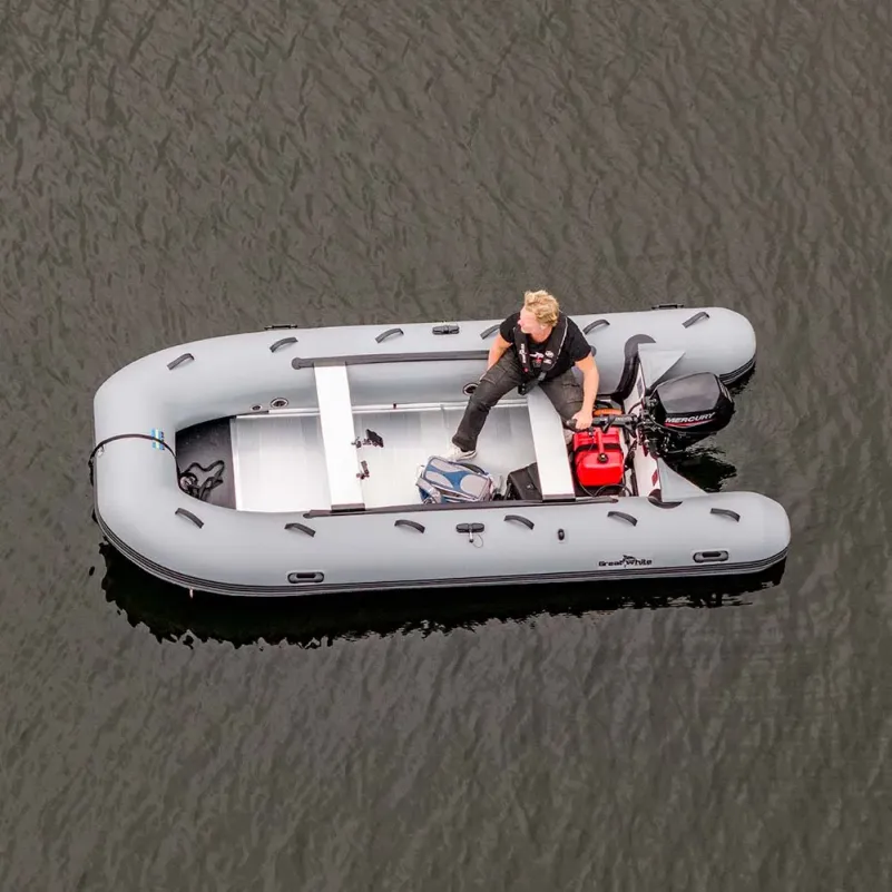 Gummibåt VIB430 uppblåsbar V-köl, aluminiumdurk, Max 20HK