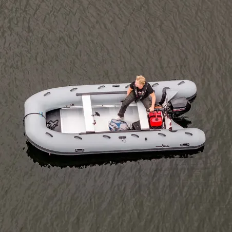 Gummibåt VIB430 uppblåsbar V-köl, aluminiumdurk, Max 20HK