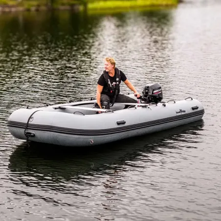 Gummibåt VIB430 uppblåsbar V-köl, aluminiumdurk, Max 20HK