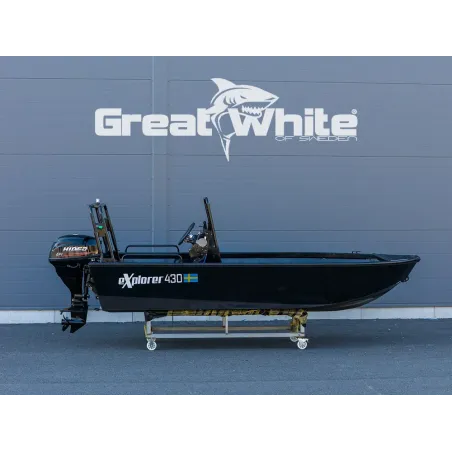 ''Visningsex'' Greatwhite Aluminiumbåt eXplorer 430 med Hidea 30hk EFI