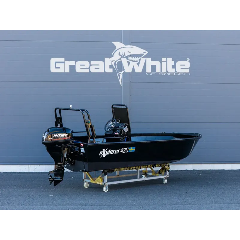 ''Visningsex'' Greatwhite Aluminiumbåt eXplorer 430 med Hidea 30hk EFI