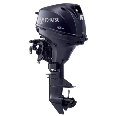 Tohatsu 15HK EFI Utombordare Rattstyrning, Elstart & Dragstart, El-tilt, Kort och lång rigg