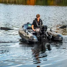Åror till Gummibåt / Ribbåt 1 par Aluminum svart blad 2