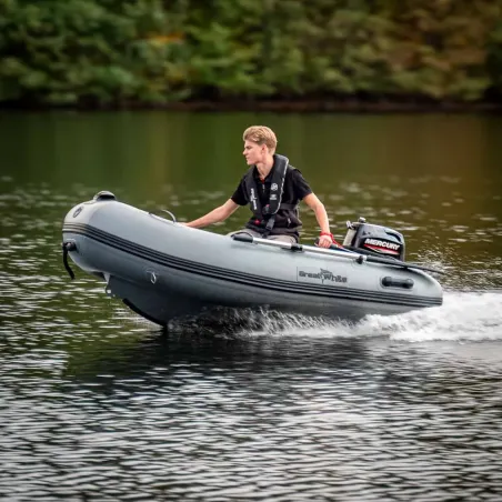 Ribbåt ALU240 Aluminium Enkelskrov & dubbelskrov med förvaring - Greatwhite