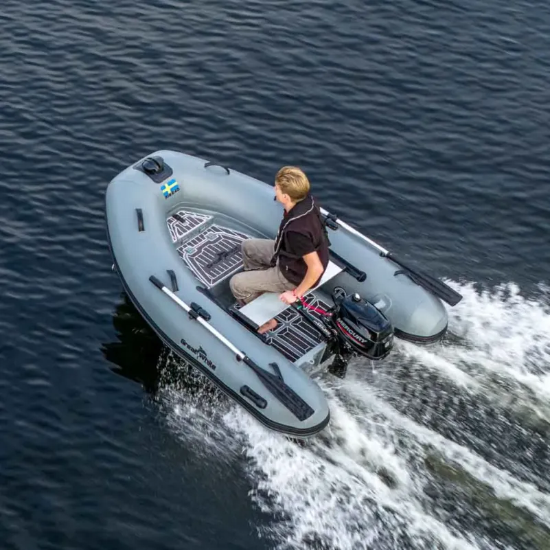 Ribbåt ALU240 Aluminium Enkelskrov & dubbelskrov med förvaring - Greatwhite