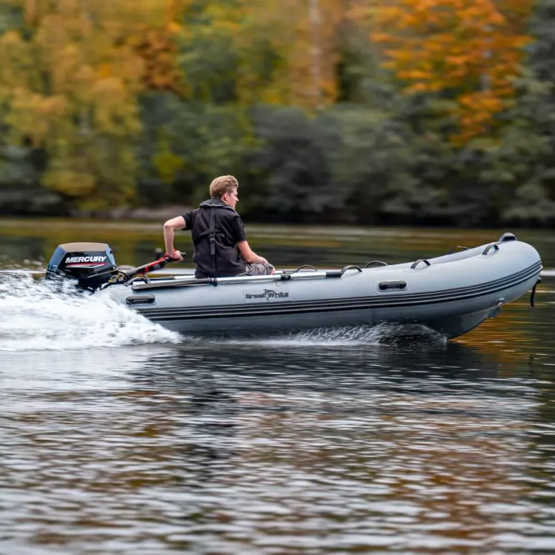 Ribbåt ALU380 Aluminium Dubbelskrov med förvaring - Greatwhite