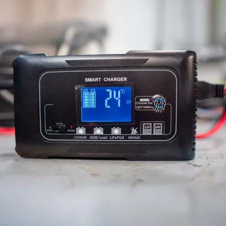 Smart Batteriladdare 20A 12/24V LiFePO4, AGM, BLY