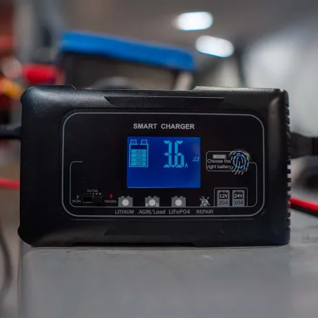 Smart Batteriladdare 20A 12/24V LiFePO4, AGM, BLY