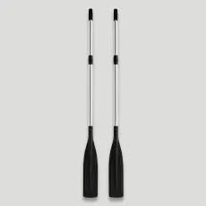 Åror till Gummibåt / Ribbåt 1 par Aluminum svart blad