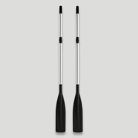 Åror till Gummibåt / Ribbåt 1 par Aluminum svart blad