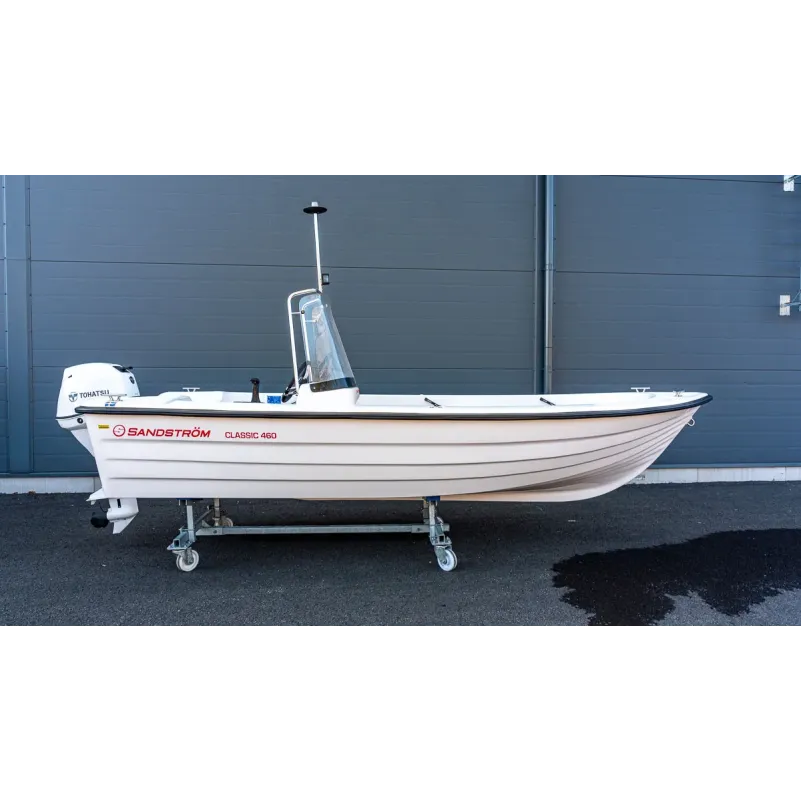 Begagnad Sandström Classic 460 med rattstyrning och Tohatsu 30hk, 2023 (Uttagen 2024)