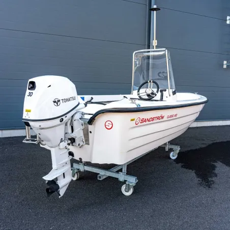 Begagnad Sandström Classic 460 med rattstyrning och Tohatsu 30hk, 2023 (Uttagen 2024)