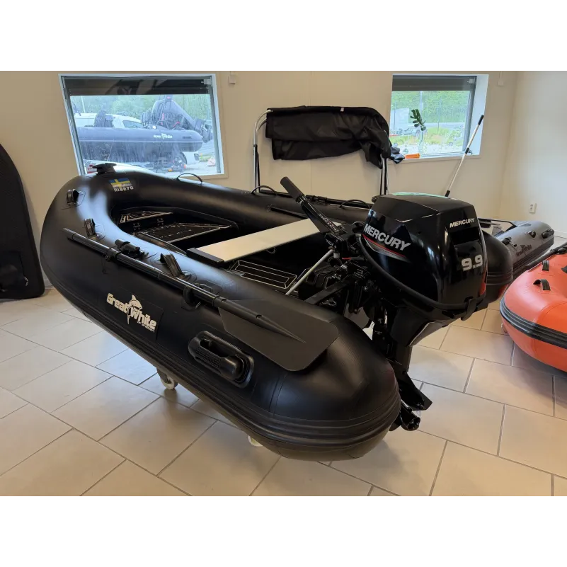 Begagnad ALU270 med installerad Mercury 9.9 elstart, 2023