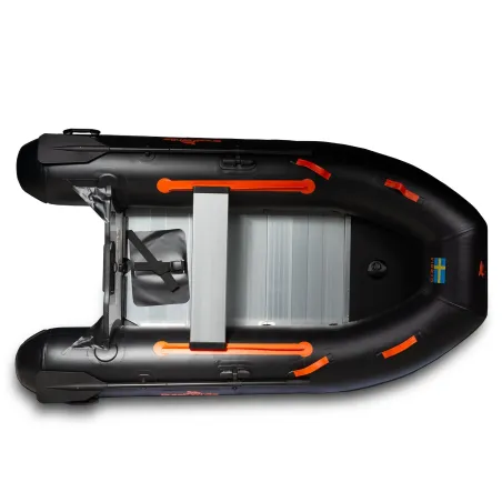 Gummibåt IF270 uppblåsbar V-köl, aluminium, svart