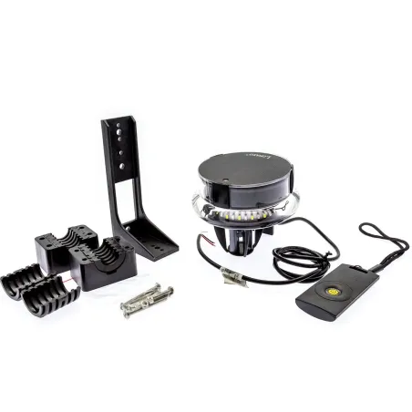 LED lanterna med Solpanel, inbyggt batteri, 360° vitt, 112.5° rött resp. grönt