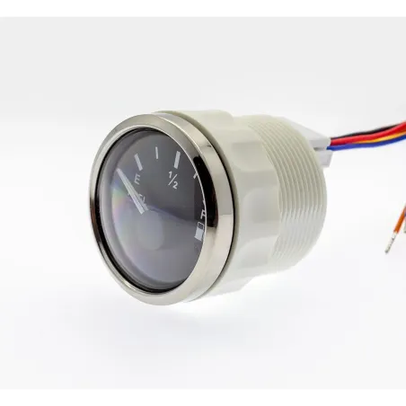 Rund Bränslemätare svart tavla, bakgrundsbelyst, inbyggnad