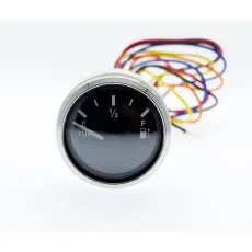 Rund Bränslemätare svart tavla, bakgrundsbelyst, inbyggnad 2