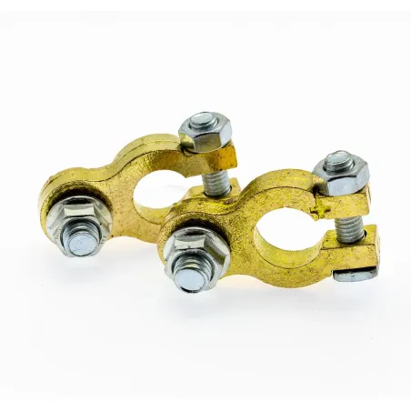 Batterikabelskor zink & bronsplätterade, 1 positiv, 1 negativ Batterikabelskor zink & bronsplätterade, 1 positiv, 1 negativ