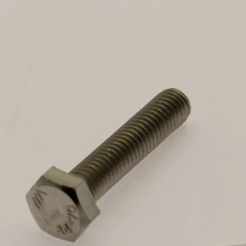 Rostfri Sexkantskruv genomgående gänga M6 20 mm AISI 316 Syrafast A4