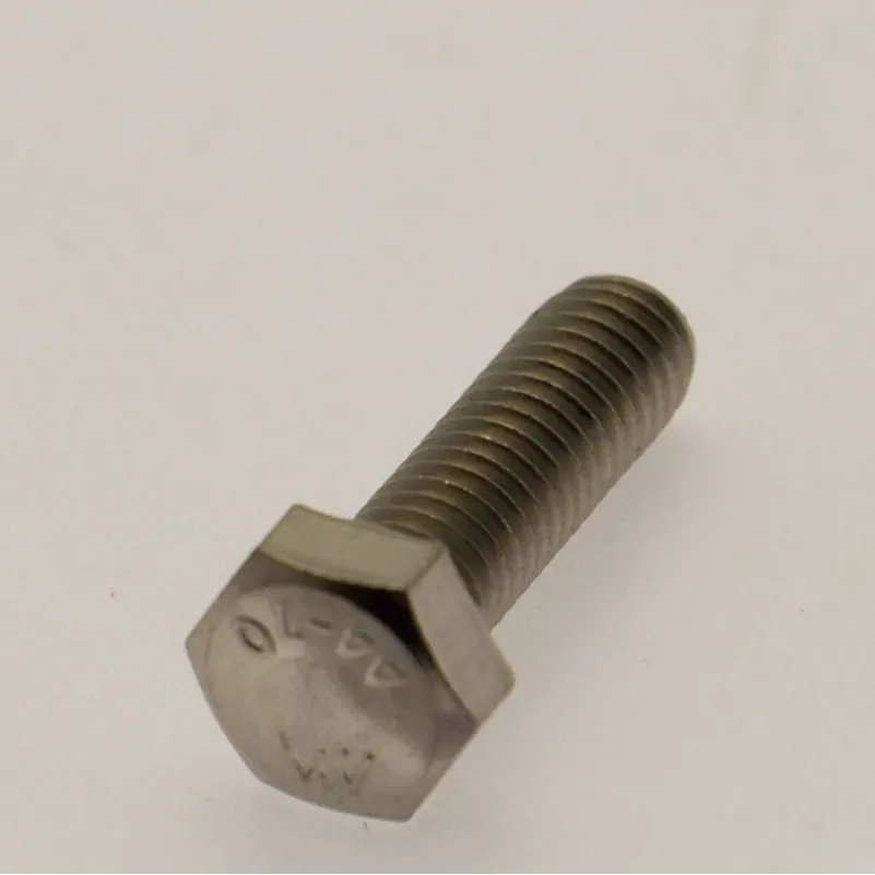 Rostfri sexkantskruv genomgående gänga M5x16mm AISI 316 syrafast A4